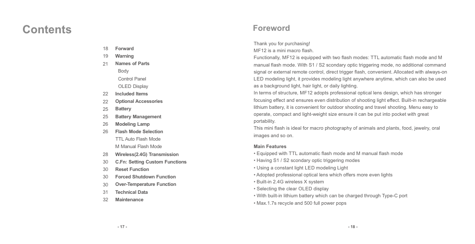 Godox MF12 Macro Flash 2-Light Kit User Manual | Page 11 / 20