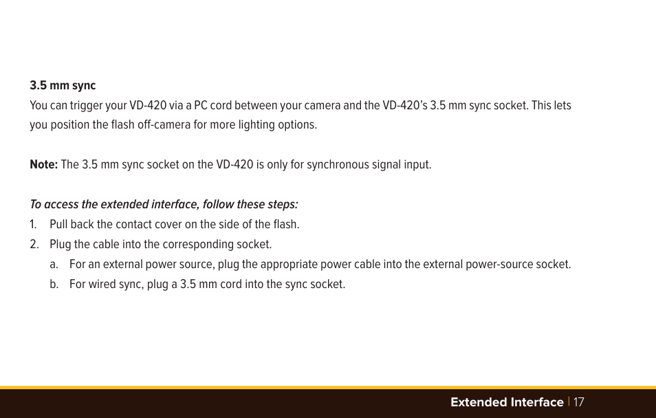 Bolt VD-420 Wireless Manual Flash User Manual | Page 17 / 32