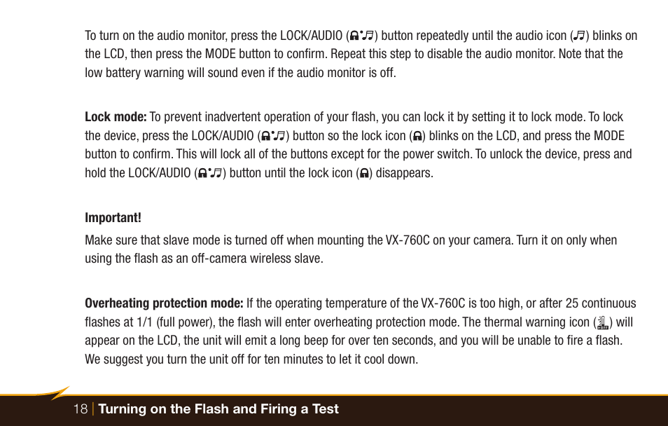 Bolt VX-760C Wireless TTL Flash for Cameras User Manual | Page 18 / 52