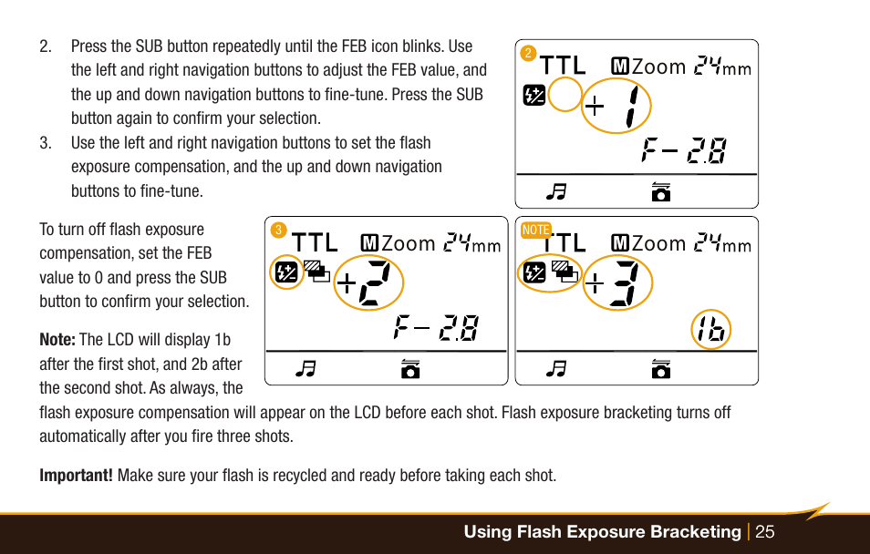 Zoom | Bolt VX-760C Wireless TTL Flash for Cameras User Manual | Page 25 / 52