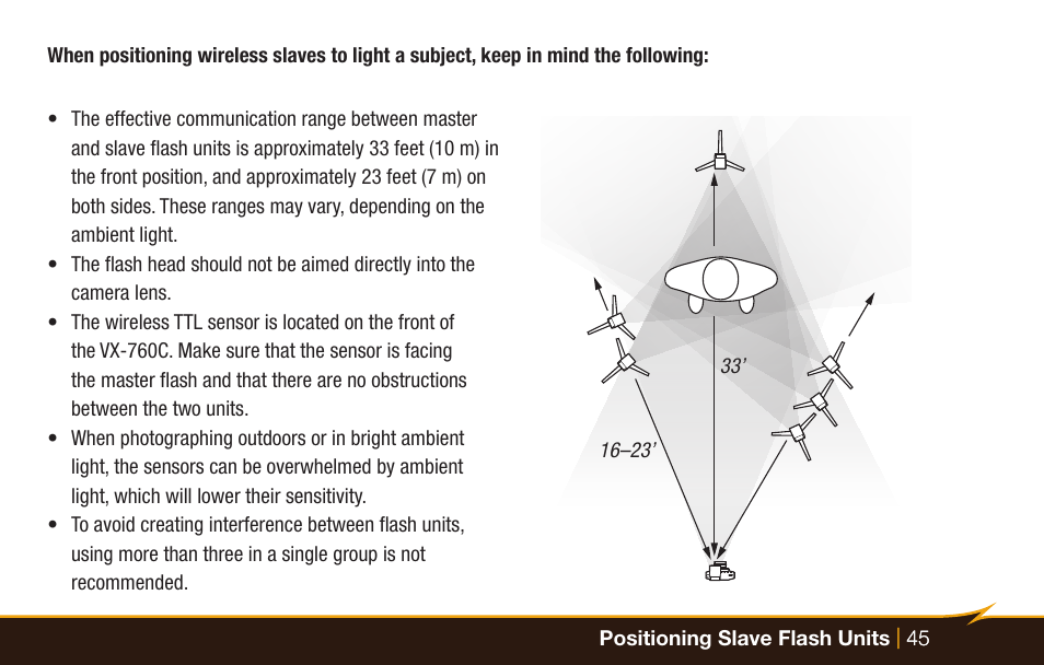 Bolt VX-760C Wireless TTL Flash for Cameras User Manual | Page 45 / 52