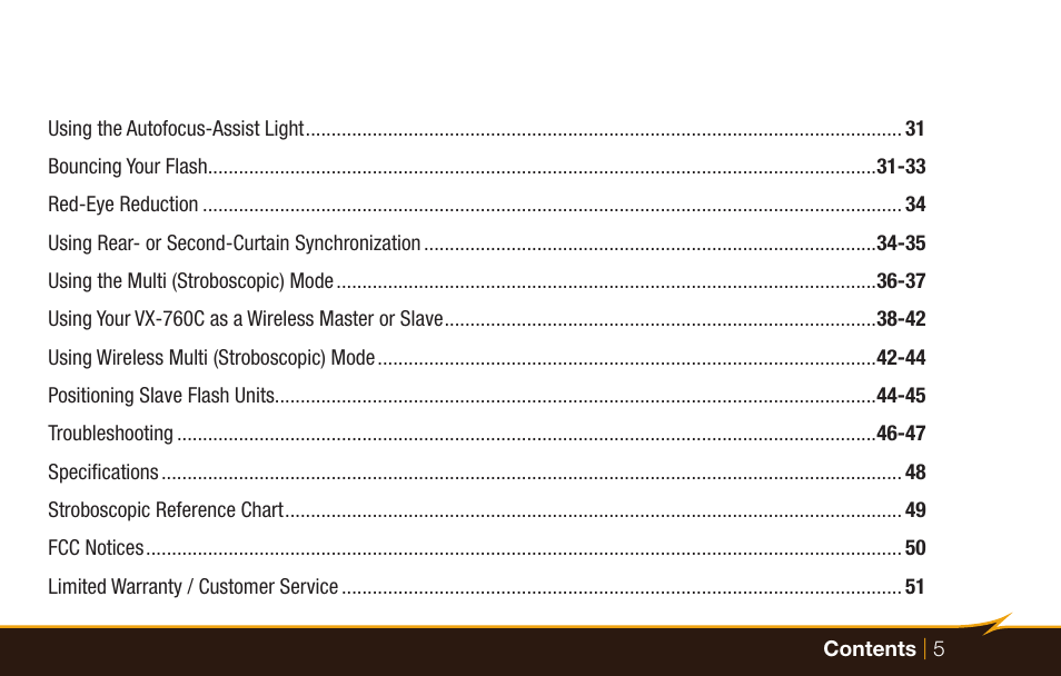 Bolt VX-760C Wireless TTL Flash for Cameras User Manual | Page 5 / 52