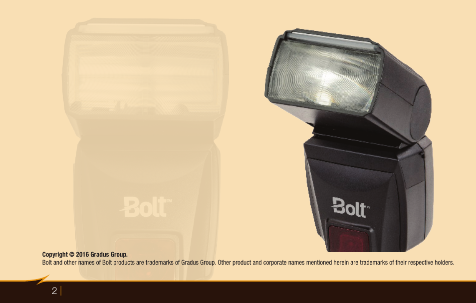 Bolt VS-570F Wireless TTL Flash for Cameras User Manual | Page 2 / 36