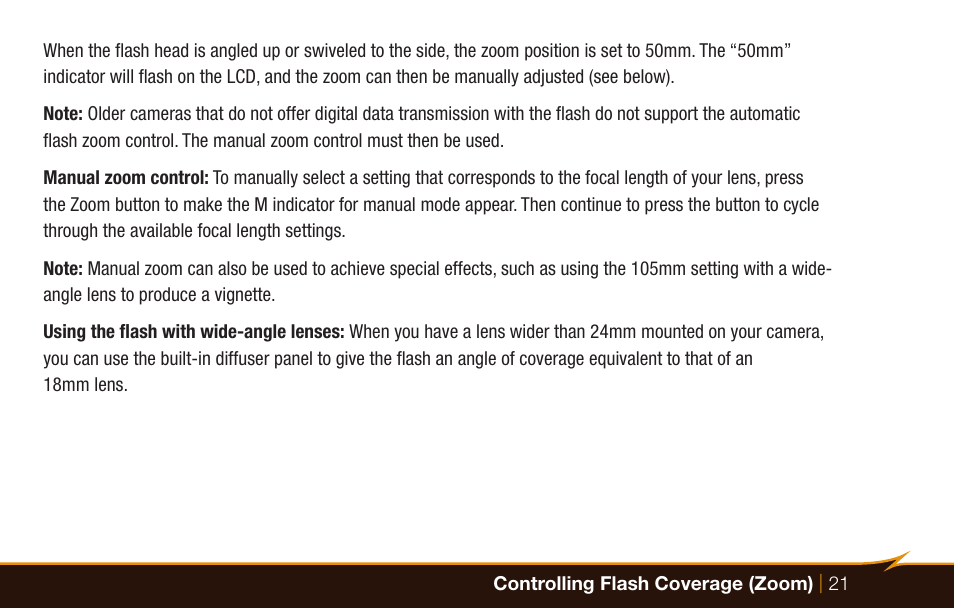 Bolt VS-570F Wireless TTL Flash for Cameras User Manual | Page 21 / 36