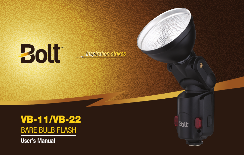 Bolt VB-22 Bare-Bulb Flash User Manual | 36 pages