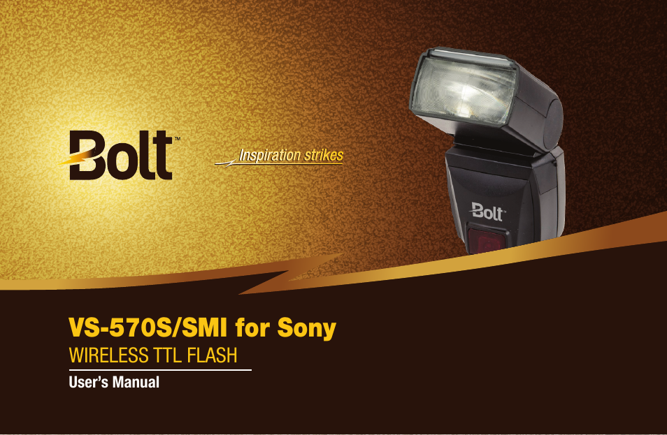 Bolt VS-570SMI Wireless TTL Flash for Cameras User Manual | 48 pages