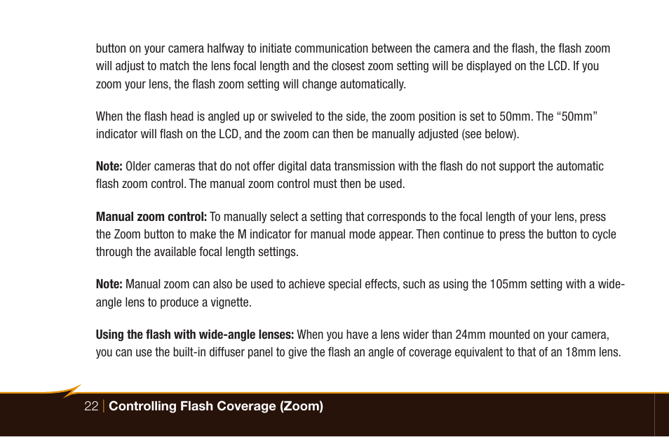 Bolt VS-570SMI Wireless TTL Flash for Cameras User Manual | Page 22 / 48