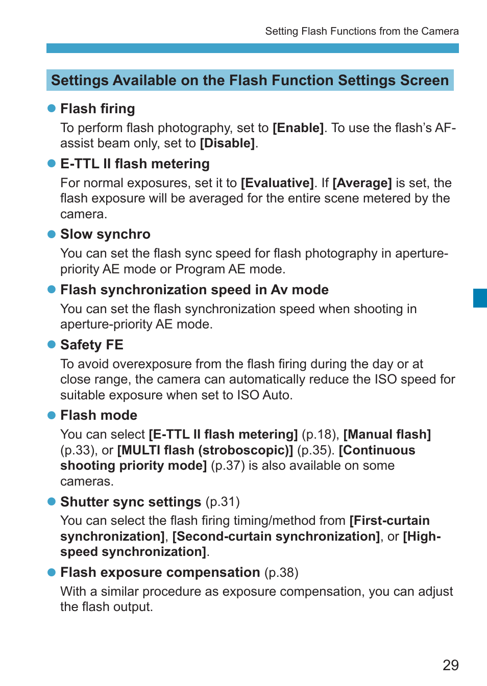 Canon Speedlite EL-100 User Manual | Page 29 / 64