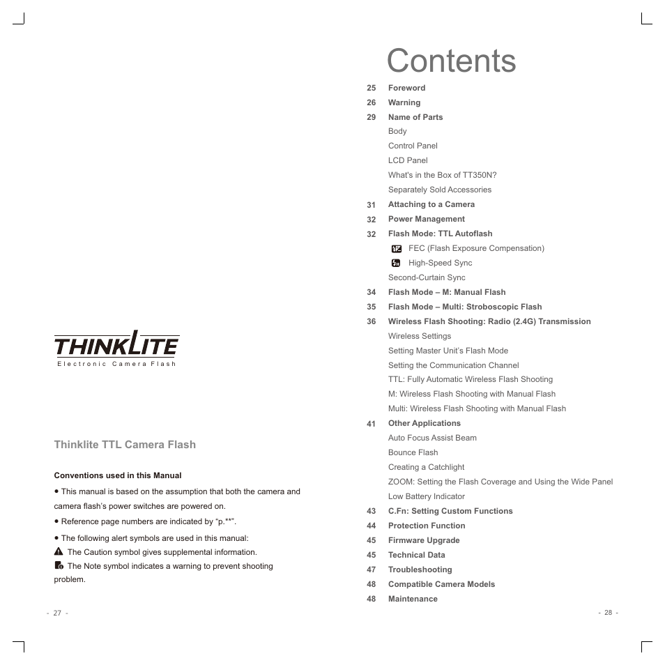 Godox TT350N Mini Thinklite TTL Flash for Cameras User Manual | Page 3 / 13