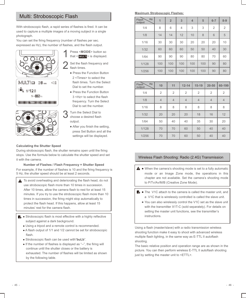 页 25, Multi: stroboscopic flash | Godox V1 Flash for Canon User Manual | Page 9 / 17