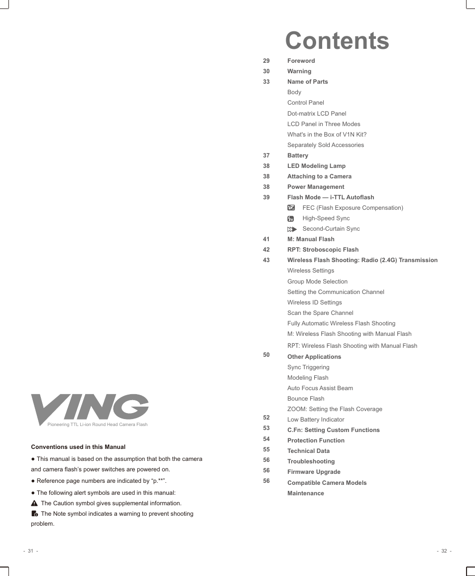 Godox V1 Flash for Nikon User Manual | Page 3 / 16