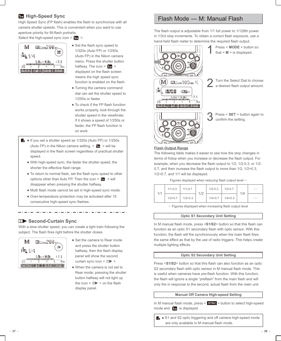 Flash mode — m: manual flash | Godox VING V860IIN TTL Li-Ion Flash Kit for Cameras User Manual | Page 7 / 14