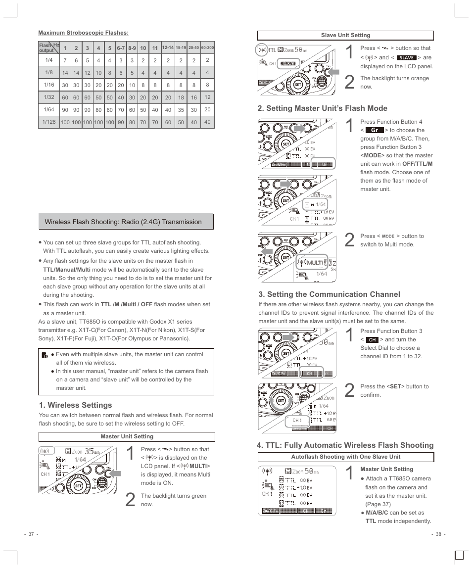 Godox TT685O II Flash for Olympus/Cameras User Manual | Page 8 / 14