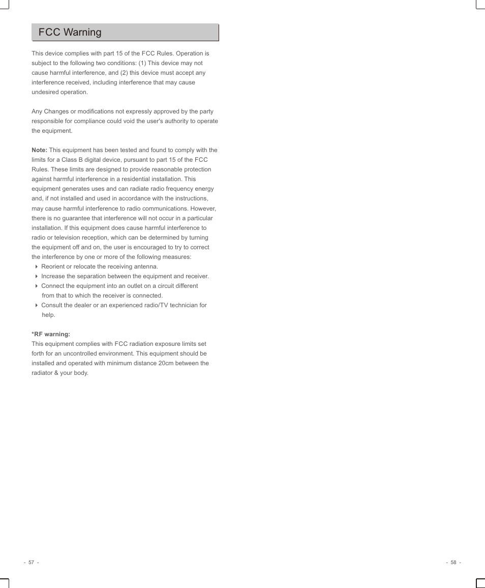 页 31, Fcc warning | Godox V1 Flash for and Panasonic User Manual | Page 16 / 16