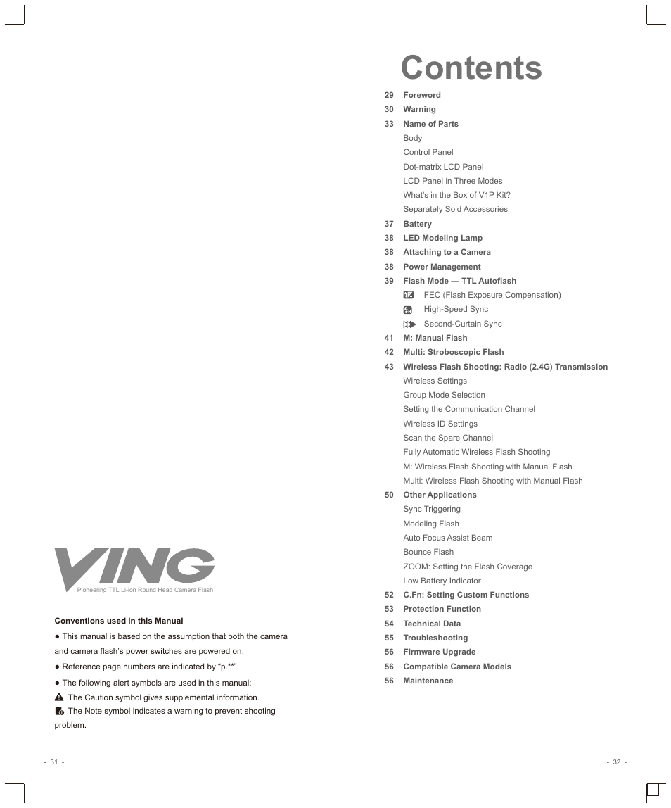 Godox V1 Flash for Pentax User Manual | Page 3 / 16
