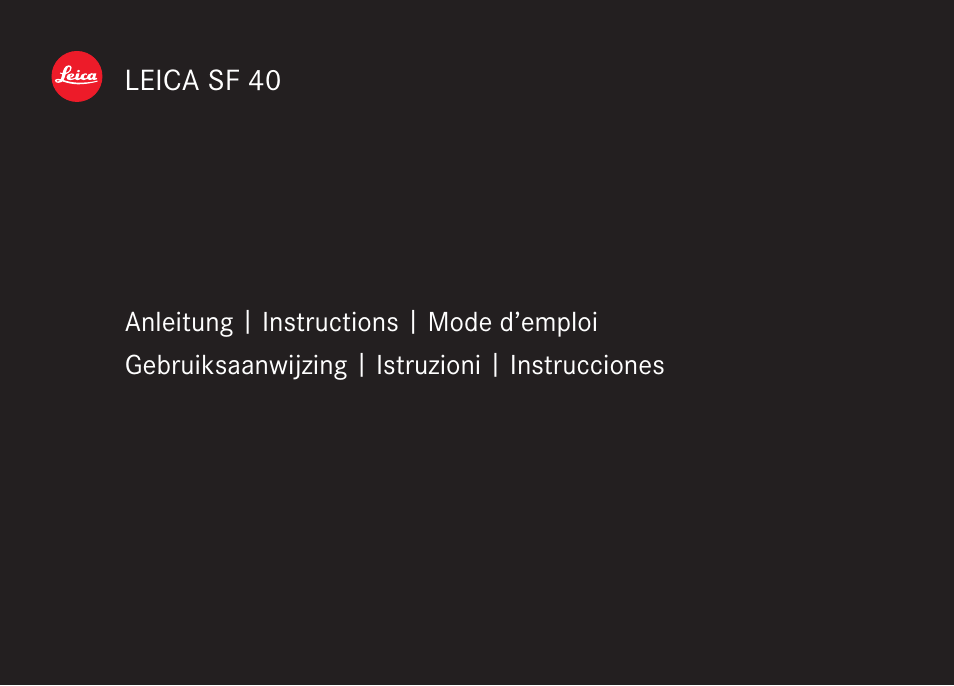 LEICA SF 40 Flash User Manual | 150 pages