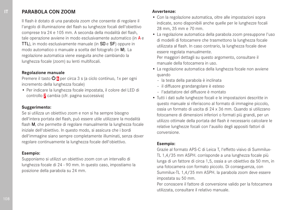 LEICA SF 40 Flash User Manual | Page 110 / 150