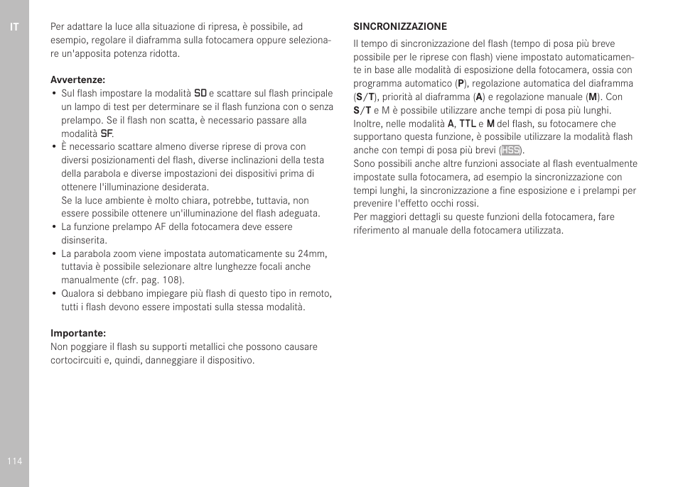 LEICA SF 40 Flash User Manual | Page 116 / 150