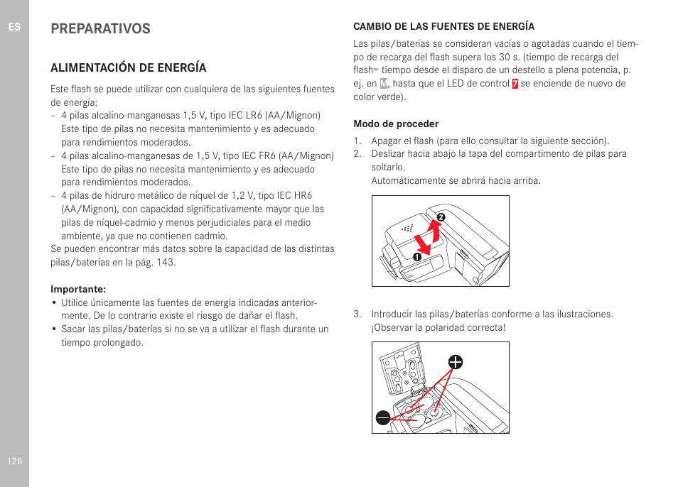 Preparativos | LEICA SF 40 Flash User Manual | Page 130 / 150