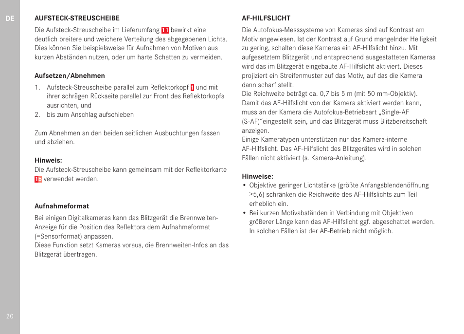 LEICA SF 40 Flash User Manual | Page 22 / 150