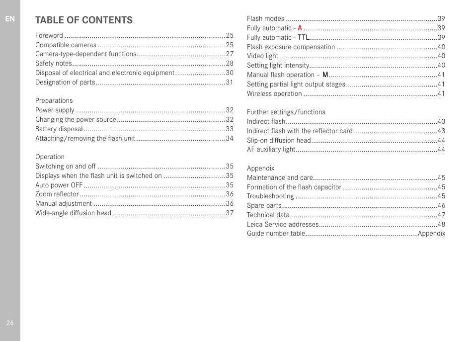 LEICA SF 40 Flash User Manual | Page 28 / 150