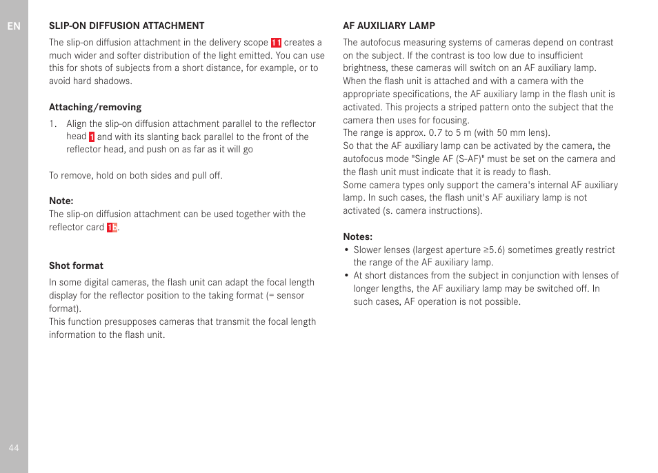 LEICA SF 40 Flash User Manual | Page 46 / 150