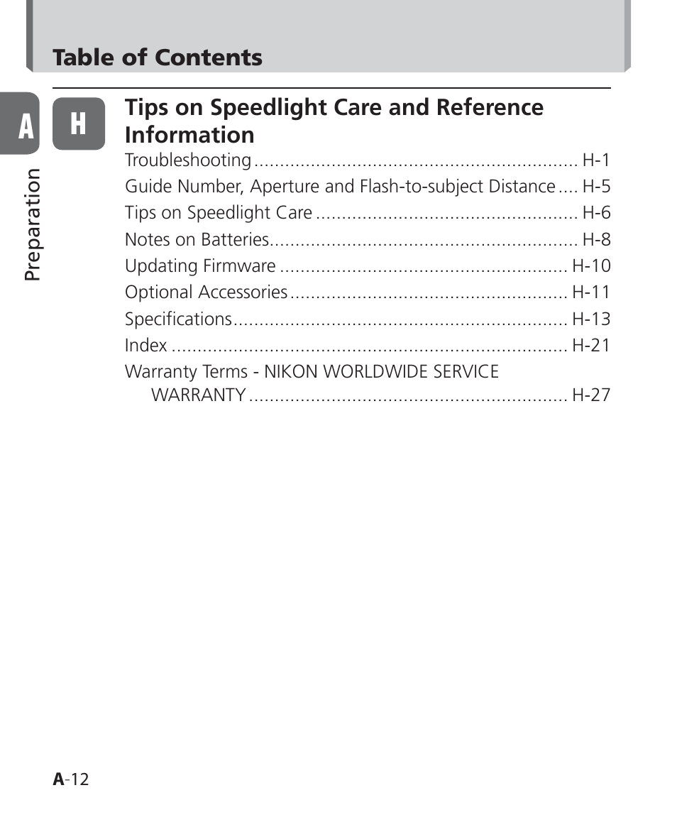 Nikon SB-500 AF Speedlight User Manual | Page 12 / 96