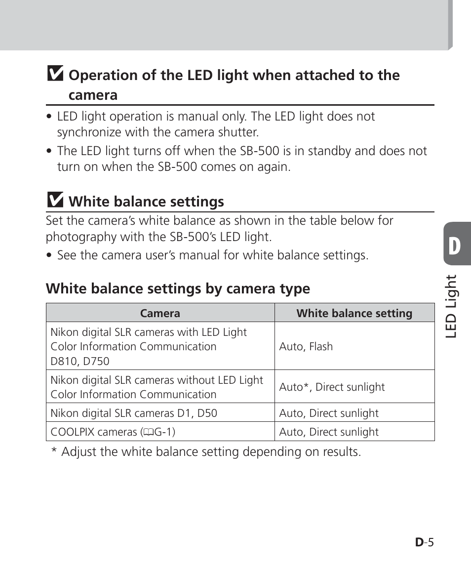 Nikon SB-500 AF Speedlight User Manual | Page 41 / 96