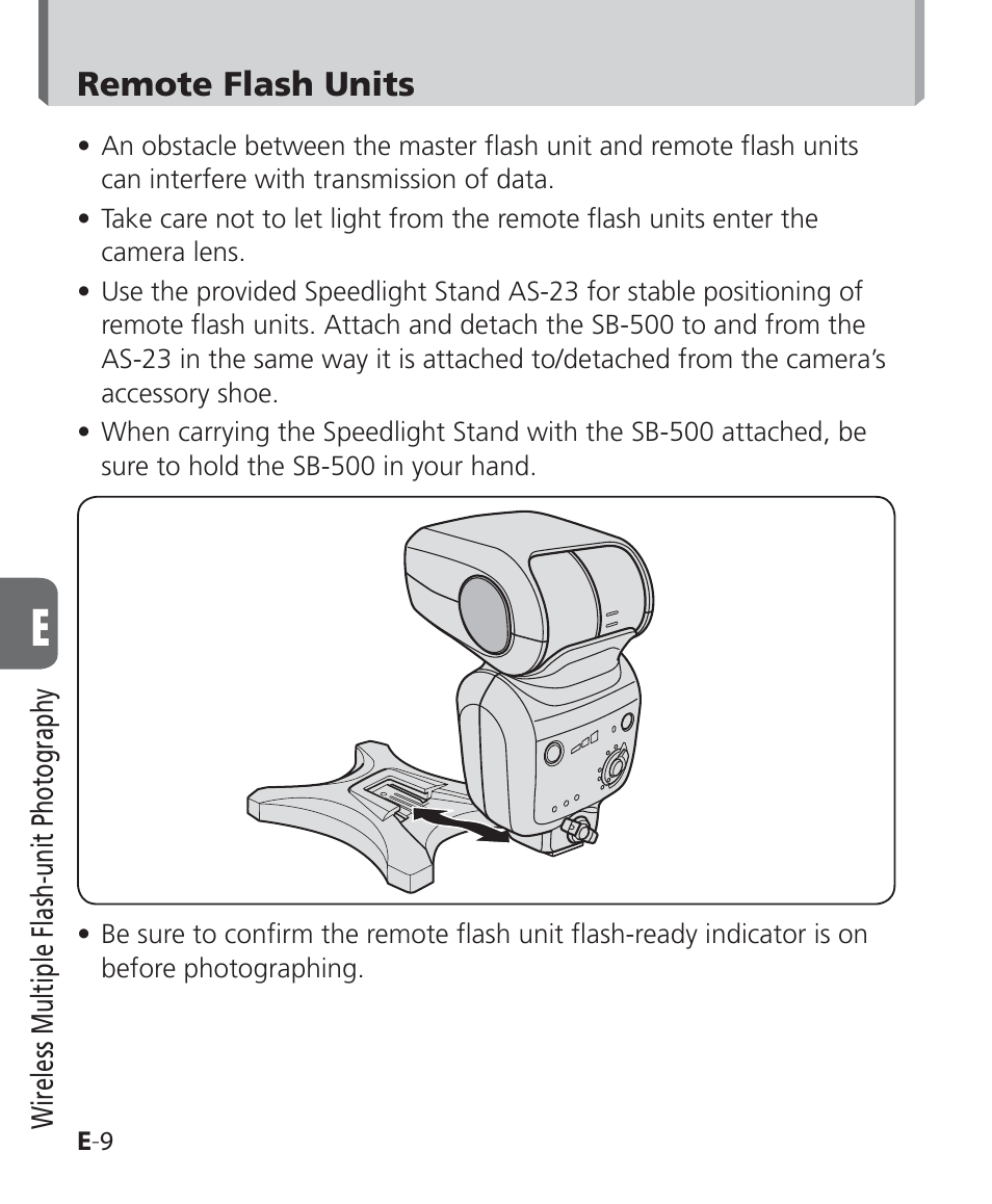 Remote flash units | Nikon SB-500 AF Speedlight User Manual | Page 50 / 96