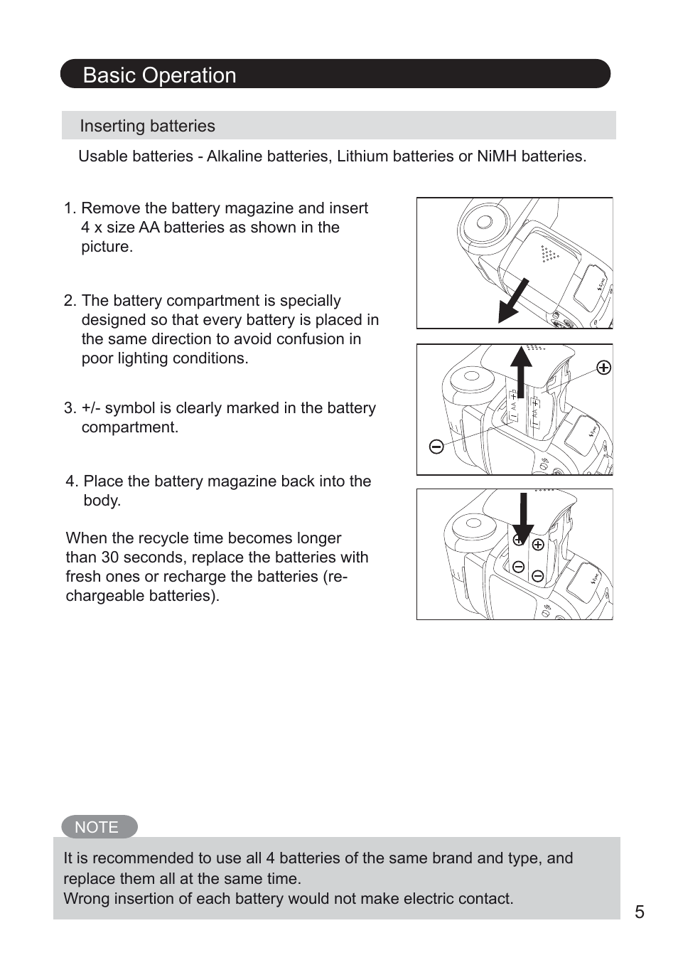 Basic operation | Nissin Di700A Flash for Micro Four Thirds Cameras User Manual | Page 6 / 25