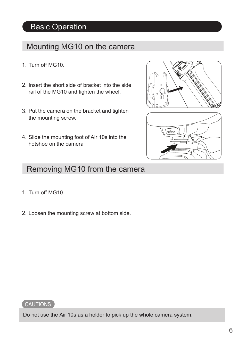 Basic operation | Nissin MG10 Wireless Flash with Air 10s Commander (Nikon) User Manual | Page 7 / 26