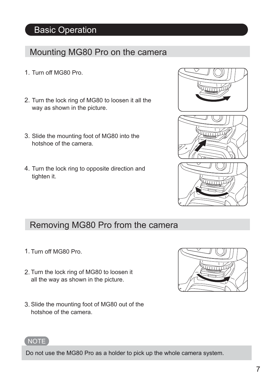 Basic operation | Nissin MG80 Pro Flash for Cameras User Manual | Page 8 / 31