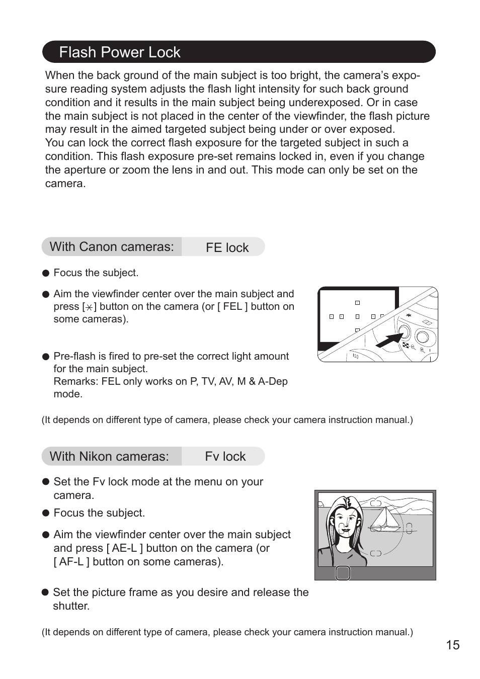 Flash power lock | Nissin i400 TTL Flash for Cameras User Manual | Page 15 / 20