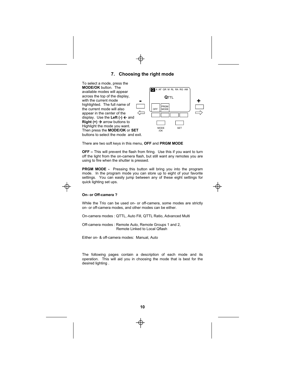 Quantum Instruments Qflash TRIO Basic Flash for Cameras User Manual | Page 12 / 40