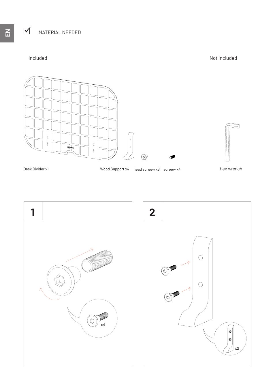 Vicoustic Vicoffice Desk Lat 764X389mm Square 8 Ref 31A -1-Unit User Manual | Page 2 / 4