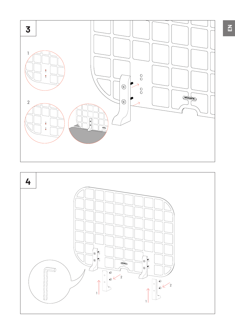 Vicoustic Vicoffice Desk Lat 764X389mm Square 8 Ref 31A -1-Unit User Manual | Page 3 / 4