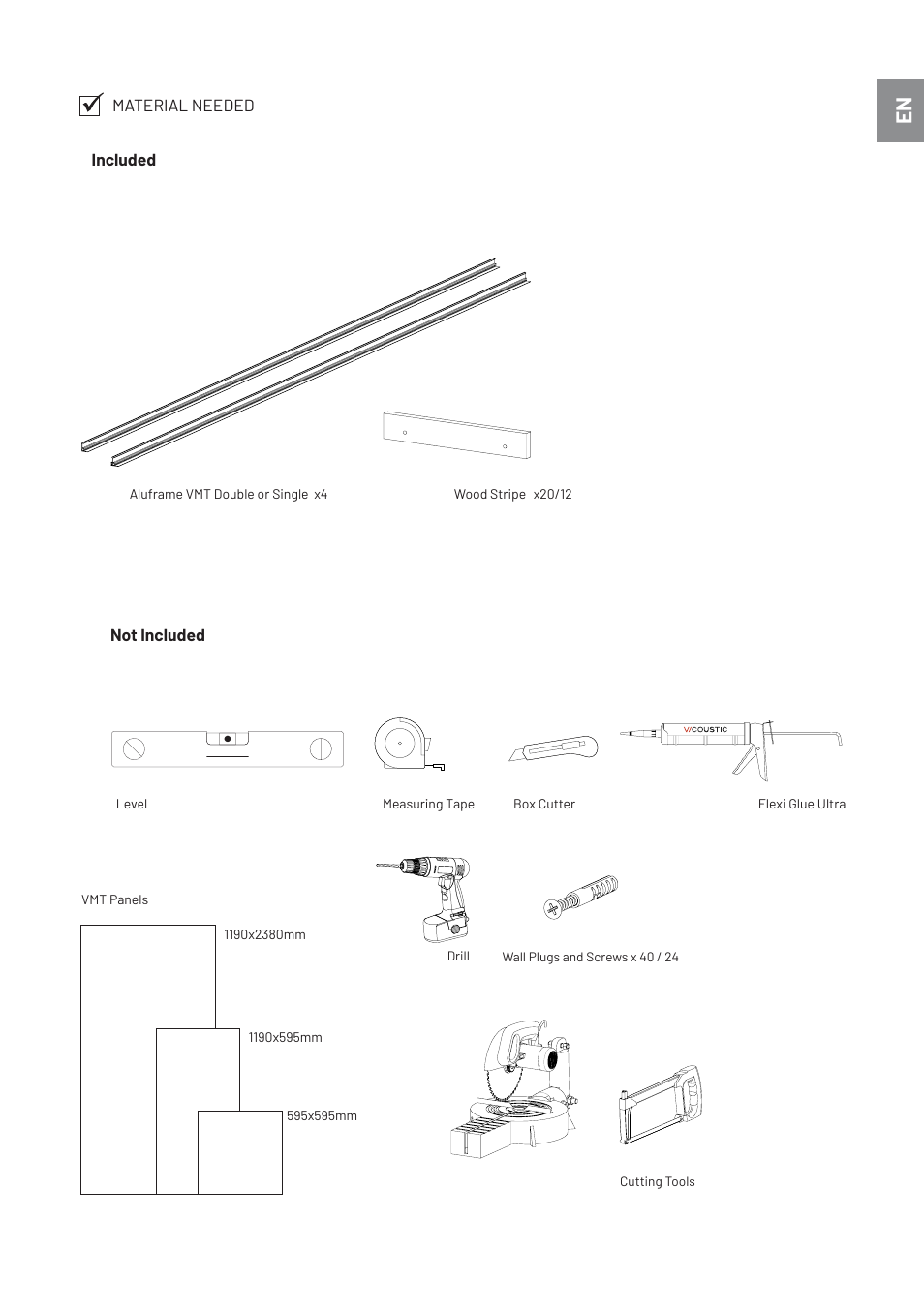 Vicoustic AluFrame Single VMT (Gold, 4-Pack) User Manual | Page 2 / 7