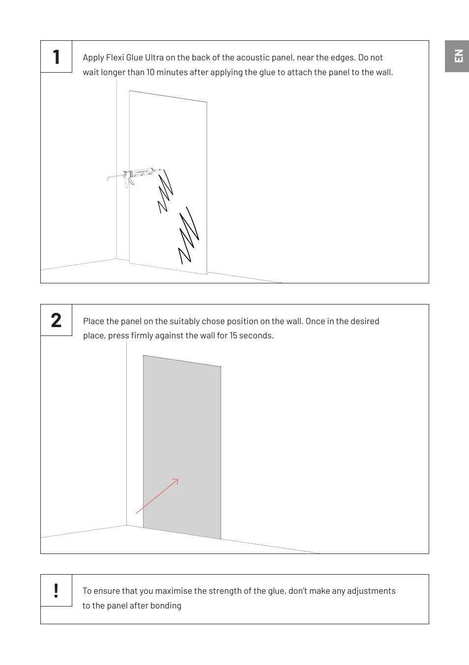 Vicoustic Flat Panel VMT Wall and Ceiling Acoustic Tile (Musk Green, 46.9 x 23.4 x 0.78", 4-Pack) User Manual | Page 3 / 8