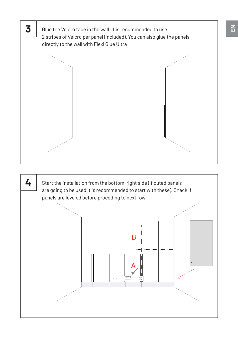 Vicoustic Wall/Ceiling Flat Panel VMT with Concrete, Pattern 1 (46.85 x 23.43 x 0.787", 8-Pack) User Manual | Page 5 / 8