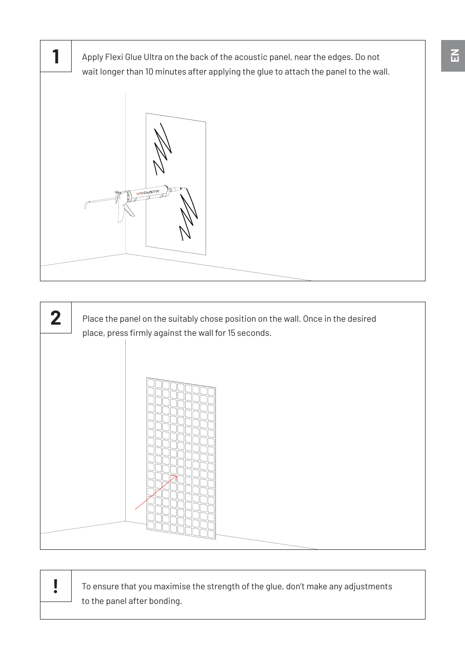 Vicoustic VicWallpaper VMT Acoustic Wallpaper Symmetric (Light Gray, 23.43 x 23.43 x 0.39", 8-Pack) User Manual | Page 3 / 8