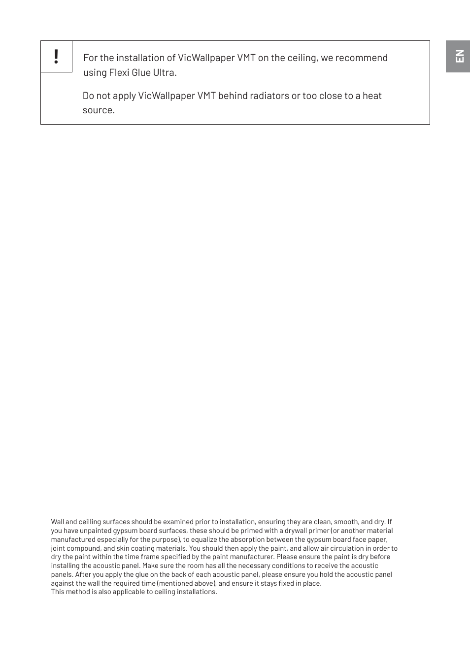 Vicoustic VicWallpaper VMT Acoustic Wallpaper Symmetric (Light Gray, 23.43 x 23.43 x 0.39", 8-Pack) User Manual | Page 7 / 8