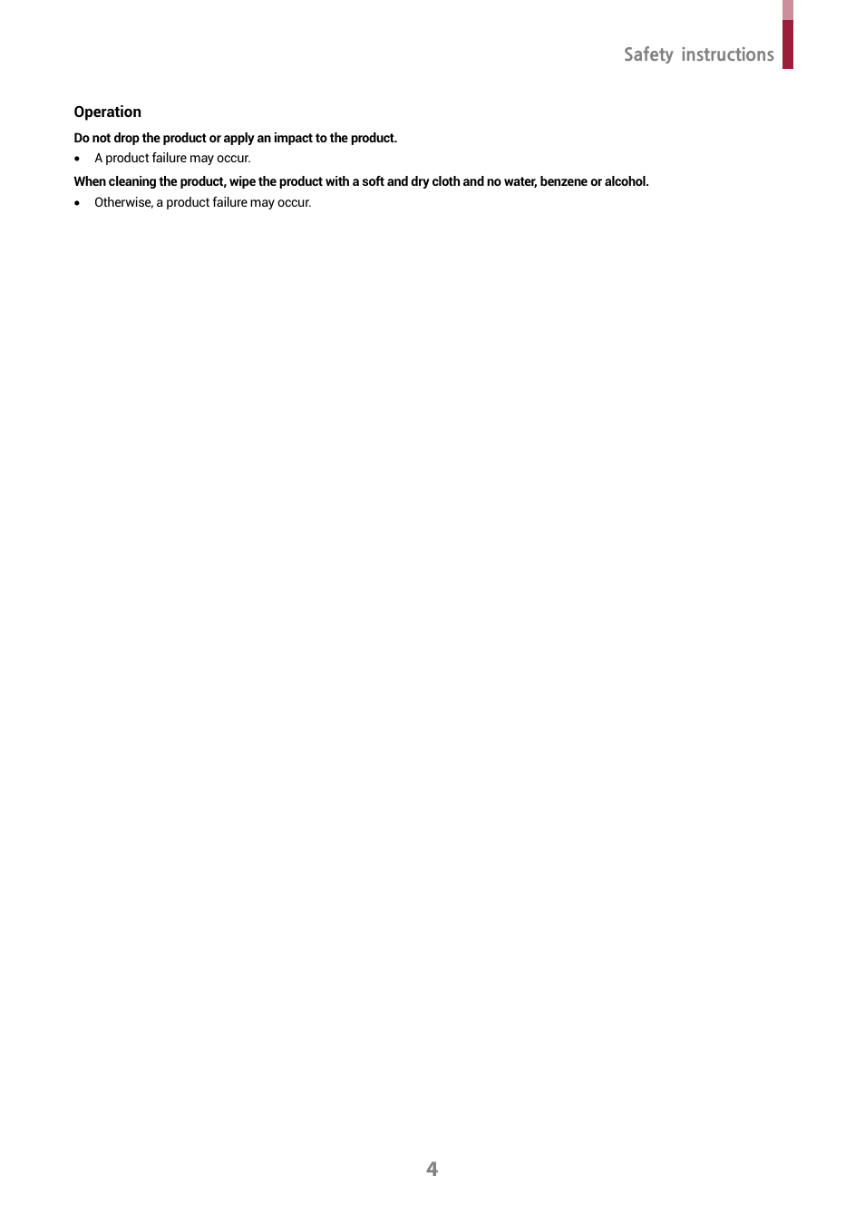 Safety instructions | Suprema XPass D2 Outdoor Compact RFID Reader User Manual | Page 4 / 16