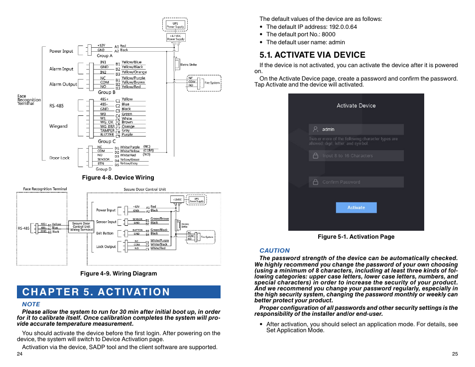 Activate via device | ATN TITEW1000 Thermal Entry Wizard Access Control Station with Table Stand Mount User Manual | Page 13 / 56