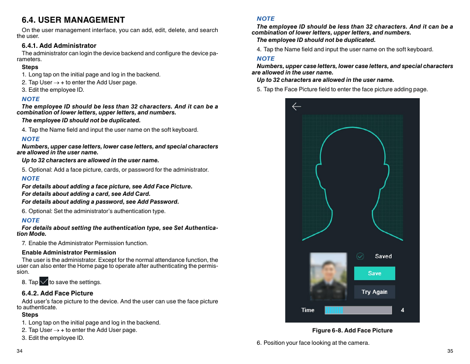 User management | ATN TITEW1000 Thermal Entry Wizard Access Control Station with Table Stand Mount User Manual | Page 18 / 56