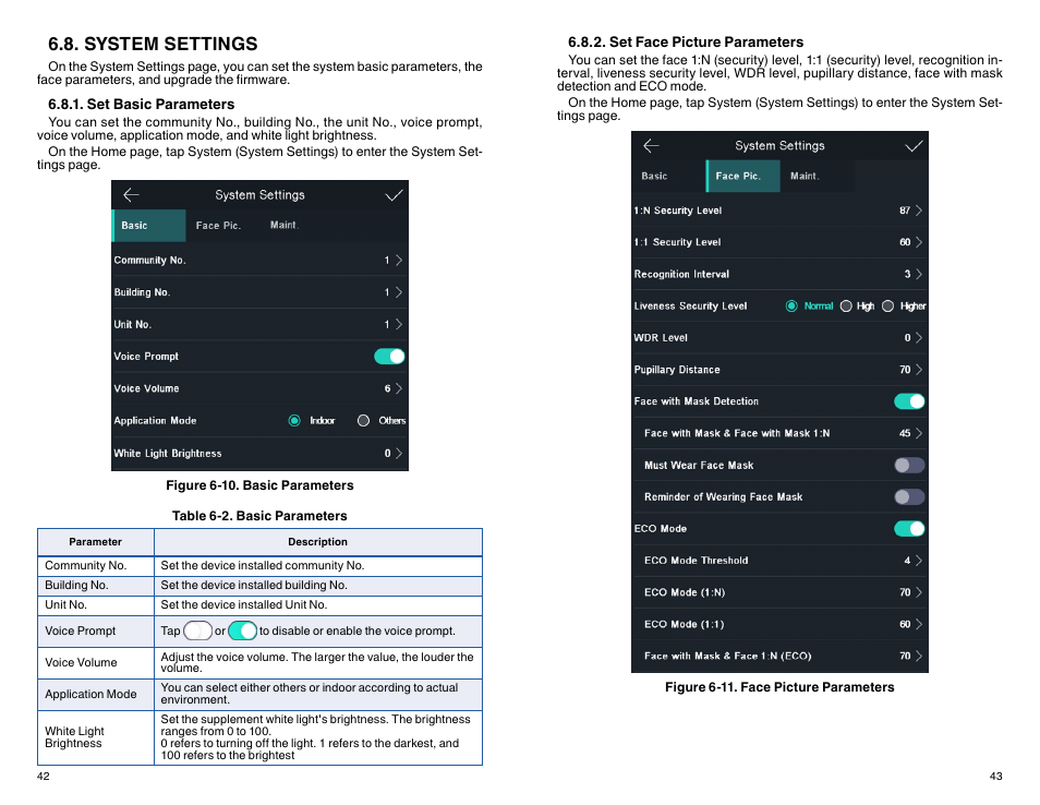 System settings | ATN TITEW1000 Thermal Entry Wizard Access Control Station with Table Stand Mount User Manual | Page 22 / 56