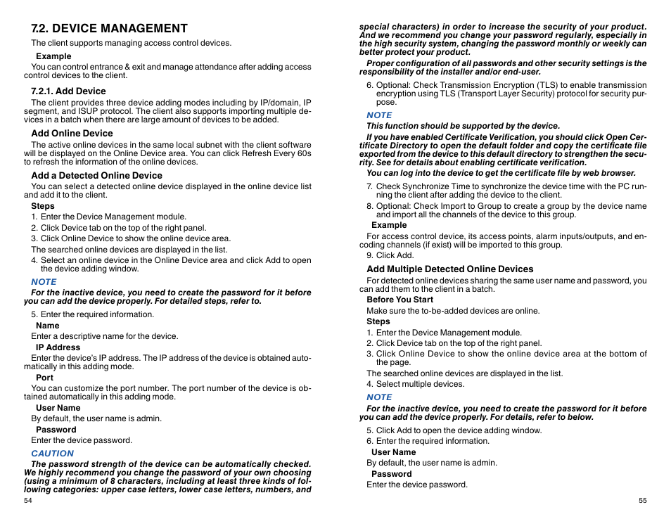 Device management | ATN TITEW1000 Thermal Entry Wizard Access Control Station with Table Stand Mount User Manual | Page 28 / 56