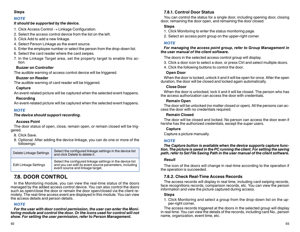 Door control | ATN TITEW1000 Thermal Entry Wizard Access Control Station with Table Stand Mount User Manual | Page 47 / 56