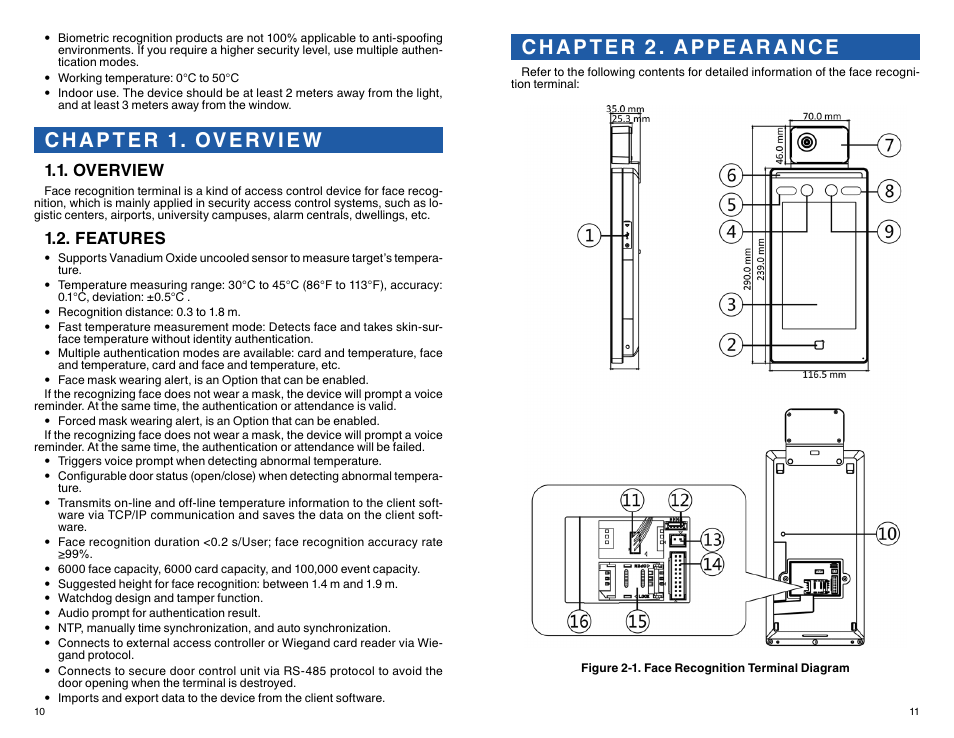 Overview, Features | ATN TITEW1000 Thermal Entry Wizard Access Control Station with Table Stand Mount User Manual | Page 6 / 56