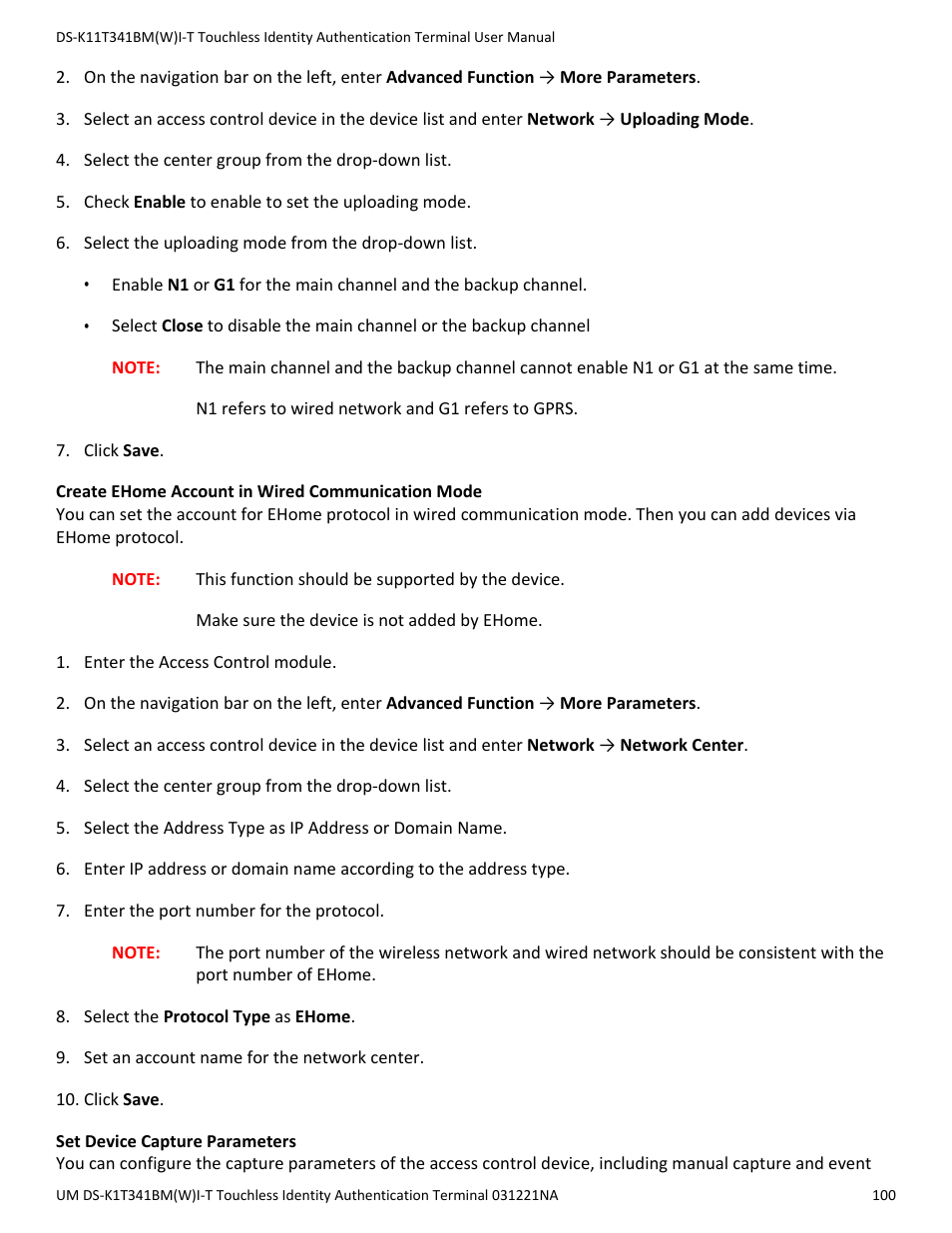 Hikvision DS-K1T341BMWI-T Touchless Identity Authentication Terminal User Manual | Page 100 / 141