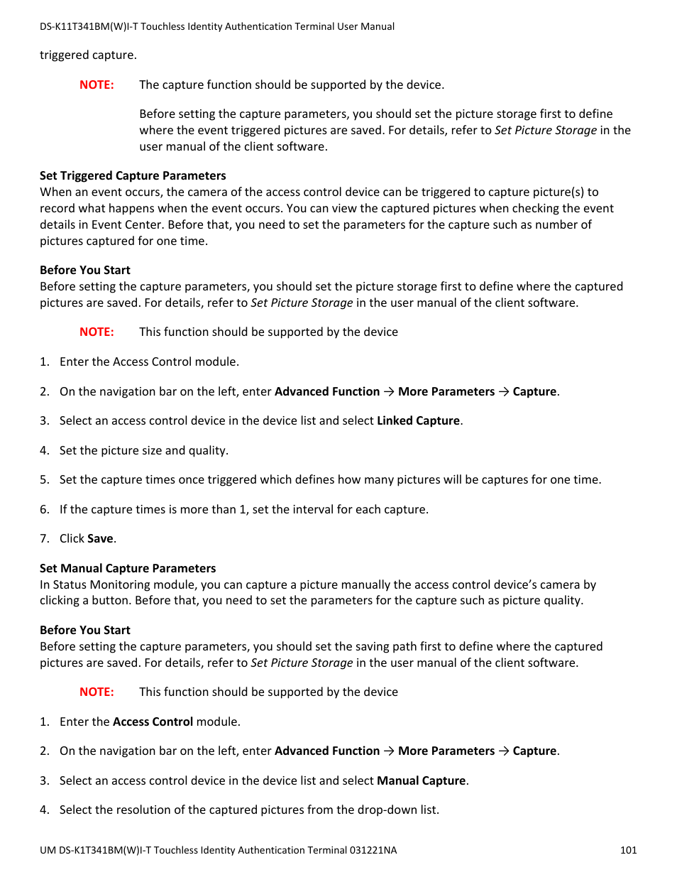 Hikvision DS-K1T341BMWI-T Touchless Identity Authentication Terminal User Manual | Page 101 / 141